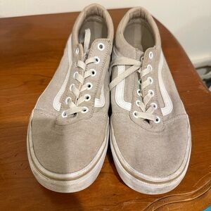 Vans Tan Canvas Sneakers